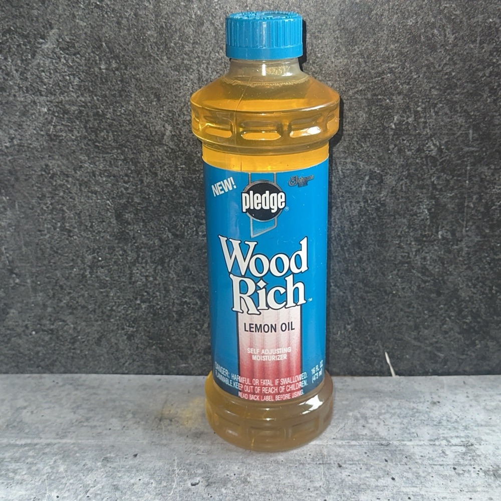 RARE Pledge Wood Rich Self Adjusting Lemon Oil Full 16 Oz. Bottle